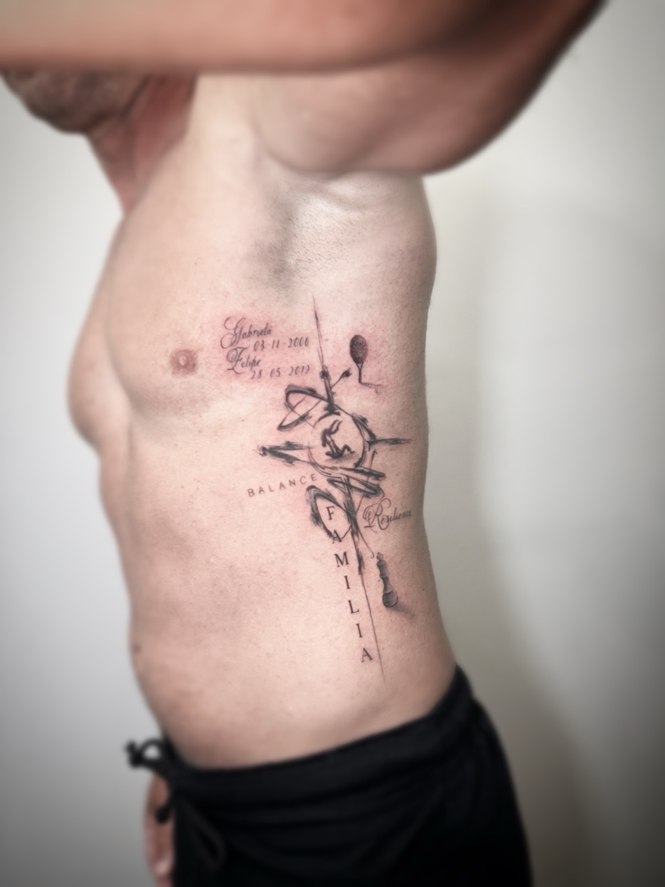 Custom rib piece with family tribute