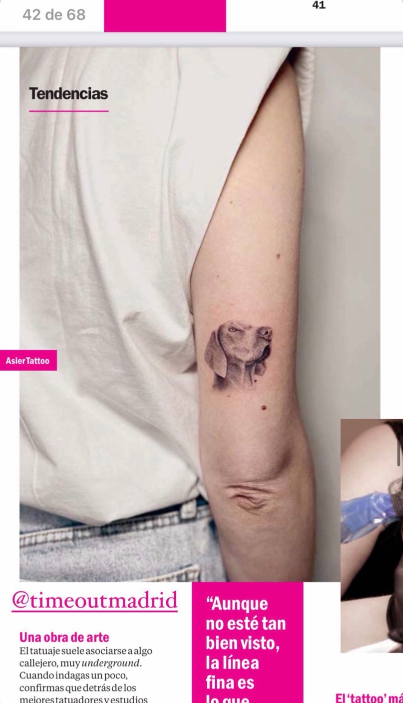 Time Out Madrid, AsierTattoo dog portrait